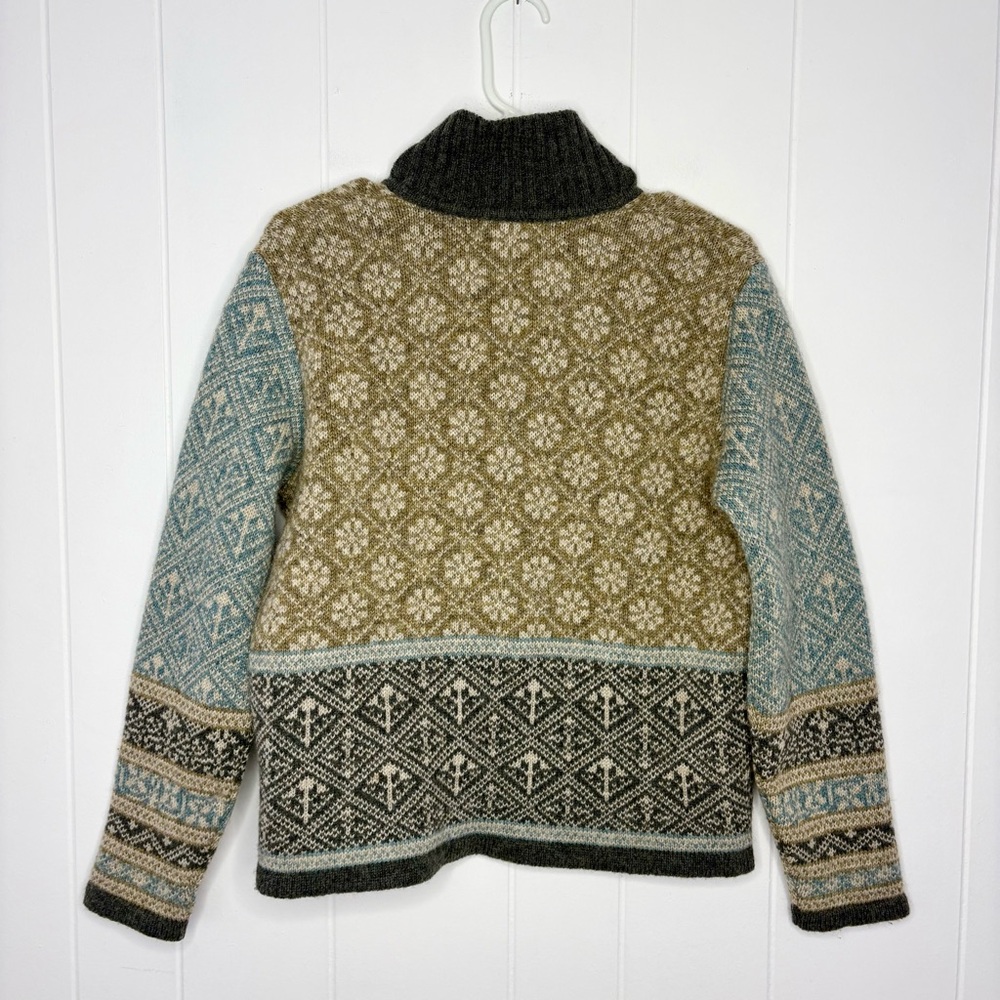 VINTAGE L.L Bean 100% Wool Cardigan Sweater Women’s Small Cottagecore Mixed Gray - Picture 8 of 11